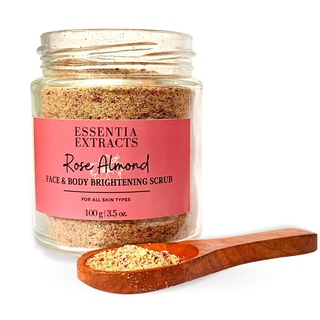 Rose Almond Skin Brightening Face & Body Exfoliating Scrub