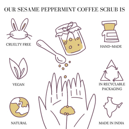 Sesame Peppermint Coffee Scrub